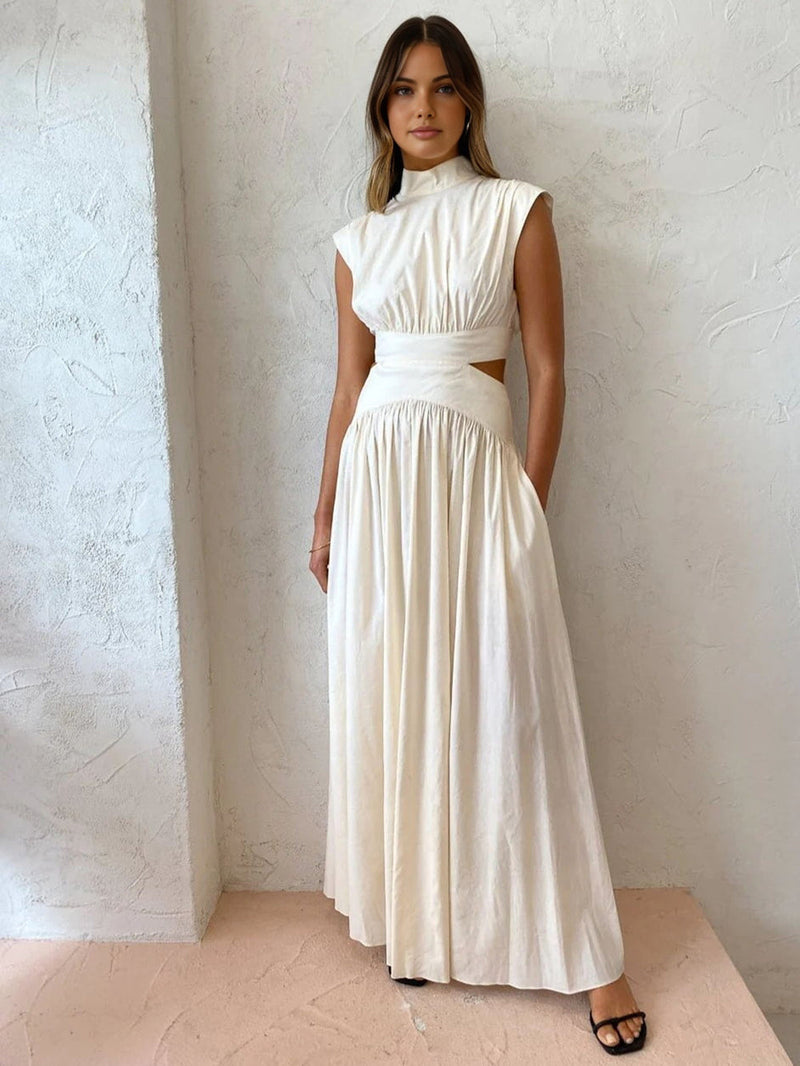 Abito Femminile Scollo Ingiottito – Adatto per Occasioni Festive, Con Dettagli Cut-Out