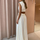 Abito Femminile Scollo Ingiottito – Adatto per Occasioni Festive, Con Dettagli Cut-Out