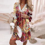 Abito A-line da Donna – Con Pizzo, Adatto per Primavera e Estate