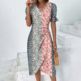 Abito midi da donna con bottoni – stile casual chic estivo