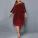 Elegante abito midi taglie forti