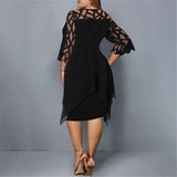 Elegante abito midi taglie forti