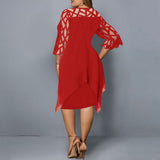 Elegante abito midi taglie forti