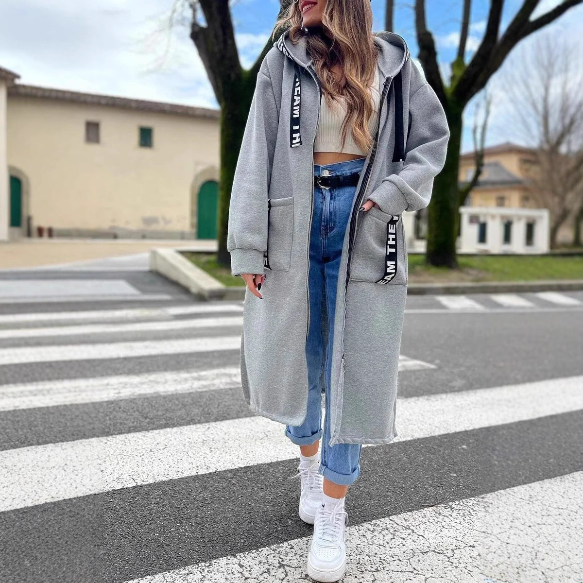 Angela™ | Cappotto in pile con cappuccio oversize