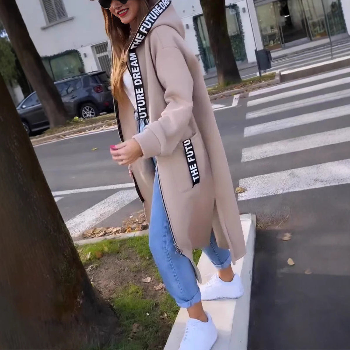Angela™ | Cappotto in pile con cappuccio oversize