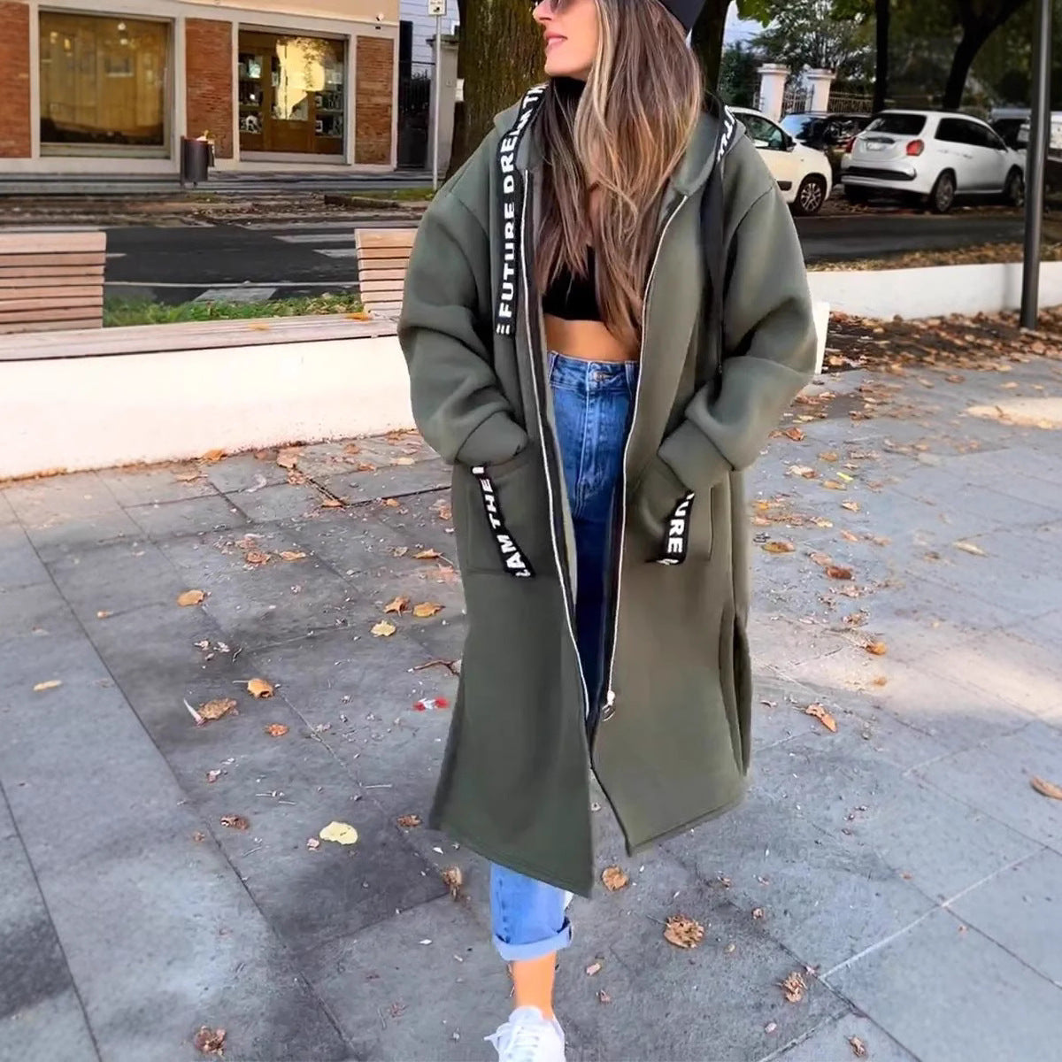 Angela™ | Cappotto in pile con cappuccio oversize