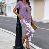 Set Casual da Donna – Con Top e Pantaloni, Adatto per l'Estate, Slim Fit