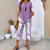 Set Casual da Donna – Con Top e Pantaloni, Adatto per l'Estate, Slim Fit