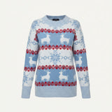 Maglione da donna con renne e motivo Fair Isle – Calda maglia natalizia per l’abbigliamento invernale