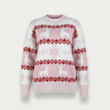 Maglione da donna con renne e motivo Fair Isle – Calda maglia natalizia per l’abbigliamento invernale