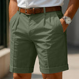 Varel | Pantaloni chino corti plissettati estivi