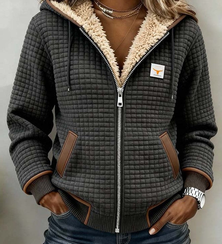 Francesca™ | Giacca trapuntata con cappuccio in sherpa