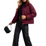 Donna - Giacca Puffer - Calda zip a collo alto
