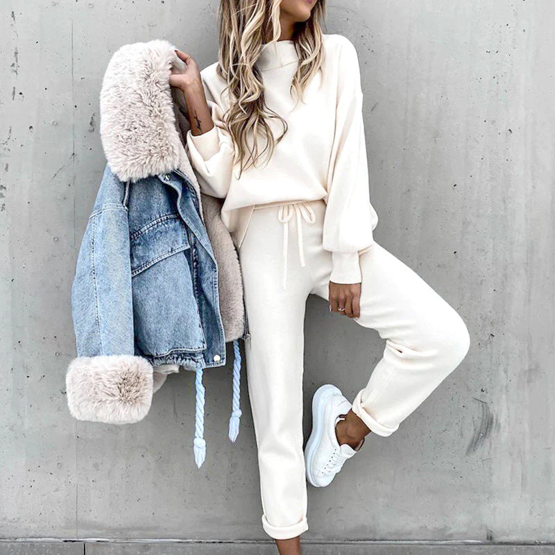 Completo Casa Morbido – Grigio, Loungewear alla Moda per Casa o Outfit Casual