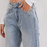Pantaloni Slim Fit Donna – Look Vintage con Strappi, Adatti per Uso Casual e Quotidiano