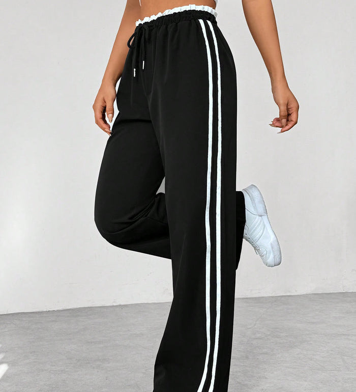 Pantaloni Jogging Donna a Vita Alta – Vestibilità Sportiva per Uso Casual